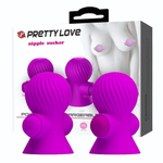 Лиловые перезаряжаемые вибростимуляторы для груди (Цвет: лиловый)