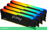 Оперативная память Kingston Fury Beast Black DDR4 4x32GB RGB RTL Gaming ( KF436C18BB2AK4/128)