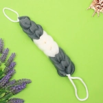 Мочалка для тела «PREMIUM - VELENA», цвет белый / серый, 46*29*5,5см, 60грамм, Zip пакет