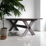 Деревянный стол садовый из массива сосны, графит