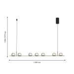 Подвесной светодиодный светильник Favourite Rosio 4291-7P