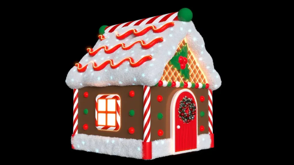 "Домик пряничный" со светодиодной подсветкой
