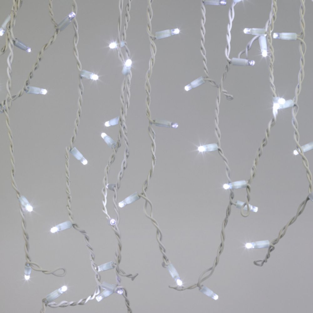 Гирлянда ЭРА ERAPS-BK1 бахрома 2x0,7 м холодный белый свет 100 LED | Профессиональное праздничное и новогоднее освещение