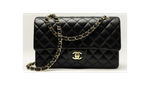 Сумка CHANEL Classic 11.12 из кожи ягнёнка с золотистой фурнитурой,черная