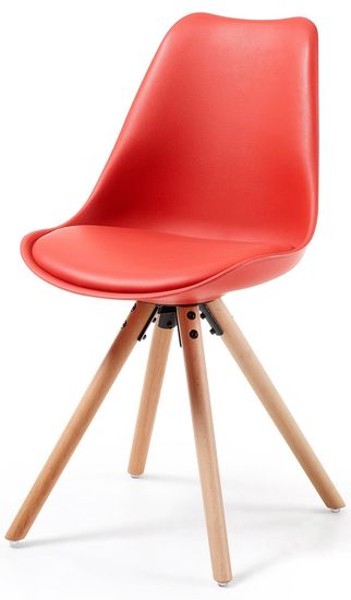 Стул Lars красный пластик La Forma Испания 