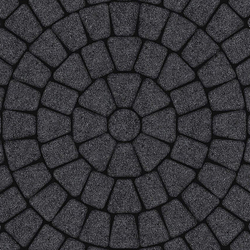 Тротуарная плитка КЛАССИКО (круг) - Стоунмикс Черный, комплект из 3 видов плит