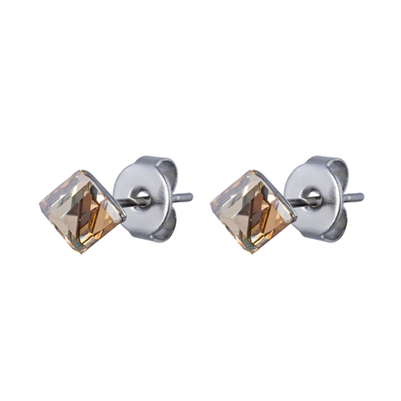 Серьги пусеты Fiore Luna Crystal Champagne SWE0127/1 CH S