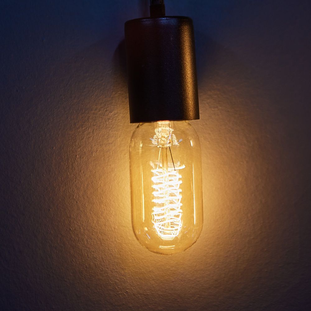 IL-V-L45A-40-GOLDEN-E27 CW01 Лампа накаливания Vintage. Форма цилиндр. длина 113 мм. Форма нити CW. Картон. ТМ Uniel