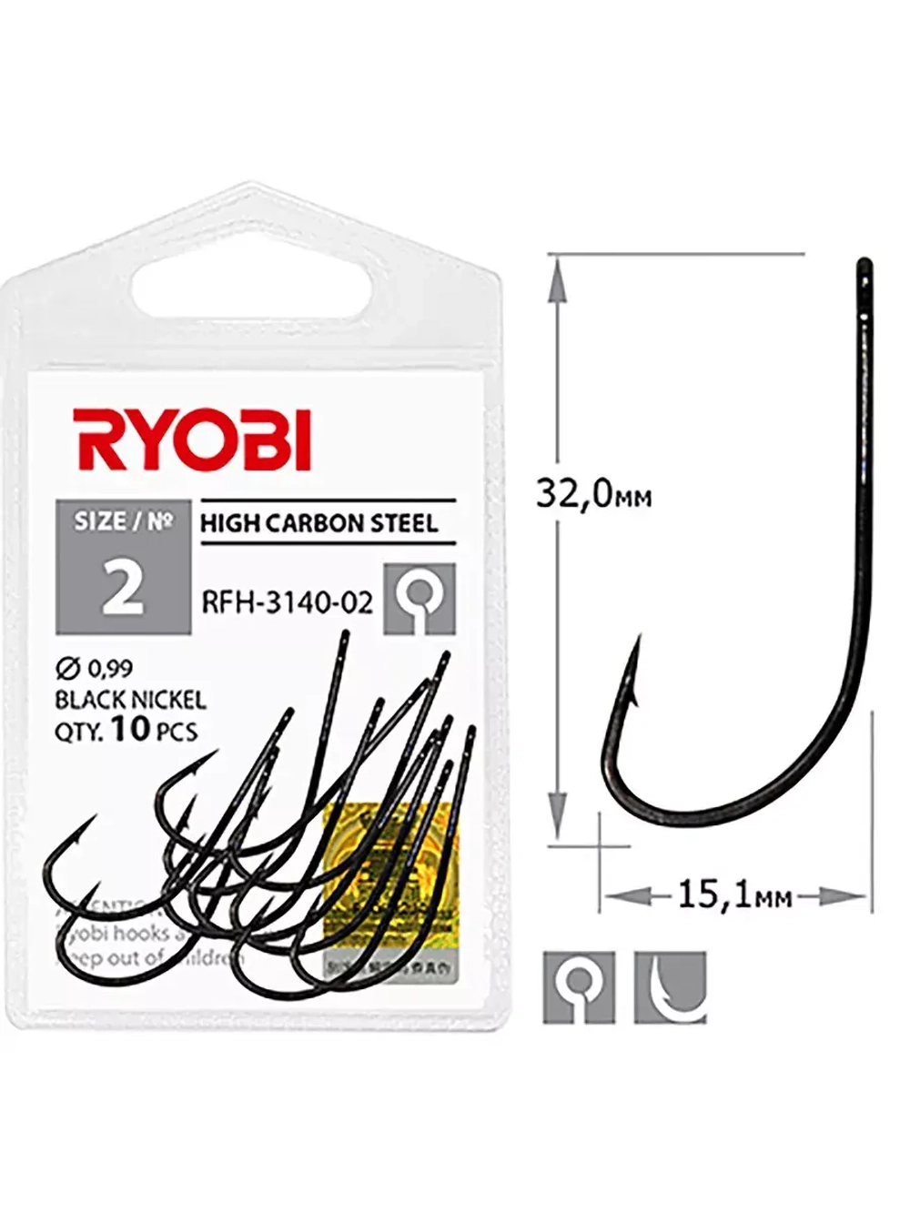 Крючок рыболовный RFH-3140 №04 ( упк по 10шт)