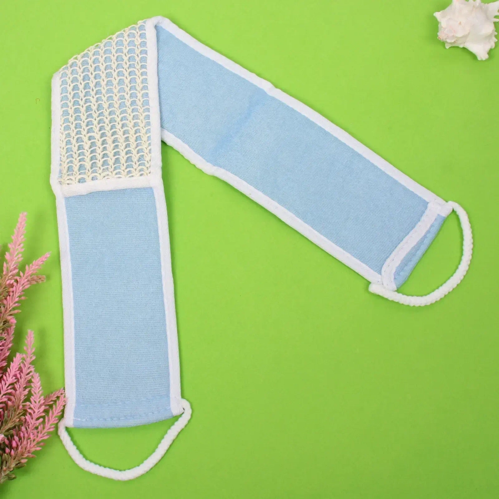 Мочалка для тела «ULTRAMARIN PARMA», комбинированная, цвет голубой, 70*10см