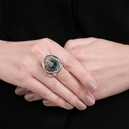 "Кортленд" кольцо в серебряном покрытии  из коллекции "Нью-Йорк" от Jenavi