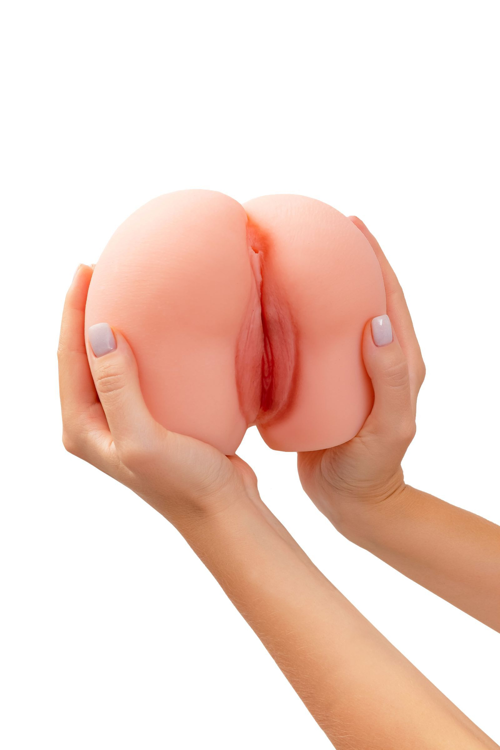 Реалистичный мастурбатор в форме попки с двумя любовными входами (Цвет: телесный)