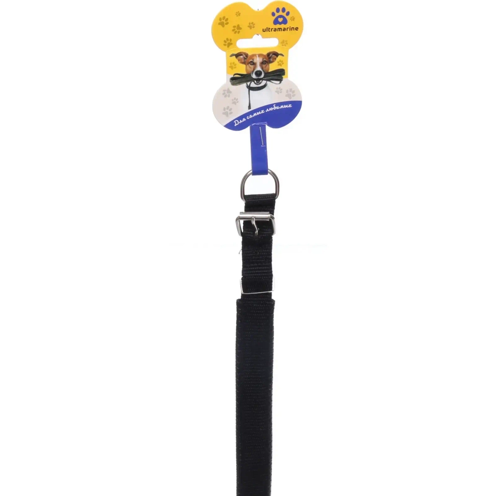 Ошейник для собак однотонный «ЗООЛЕНД БРО», цвет черный, 2*48см (бирка)