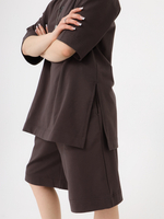 Футболка с разрезами, шоколад