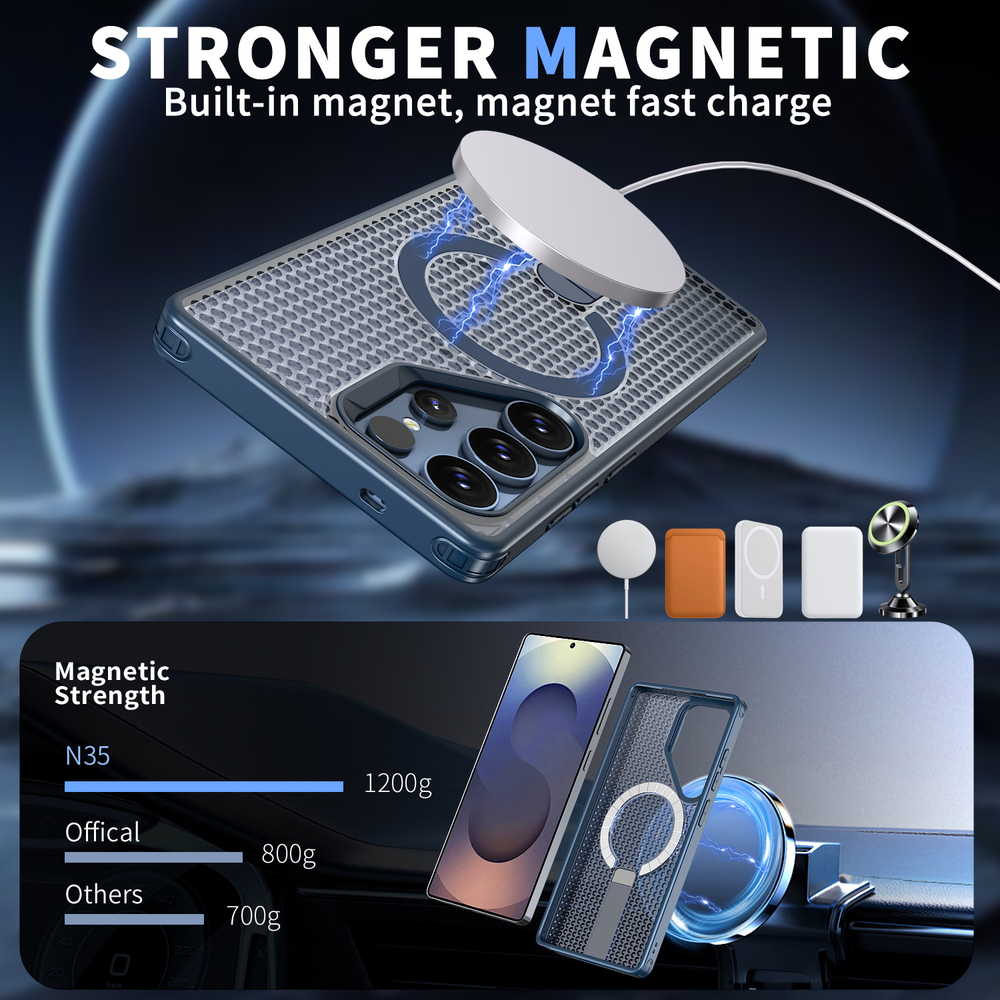 Прозрачный чехол Mesh Pro Magnetic Case для Samsung Galaxy S25 Ultra