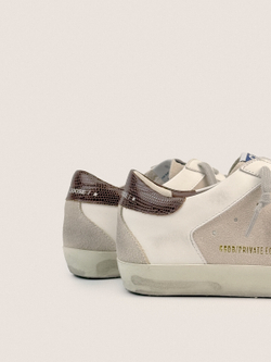 Men’s Super Star with suede inserts and lizard-print leather star
