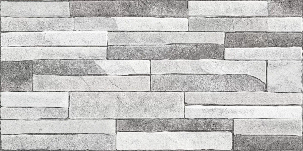 Настенная плитка Alma Ceramica TWU2550DCV17 Discover 24.9x50 микс глянцевая / рельефная под камень / под кирпич