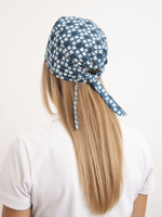 Шапочка медицинская, принт "Зубы", синяя