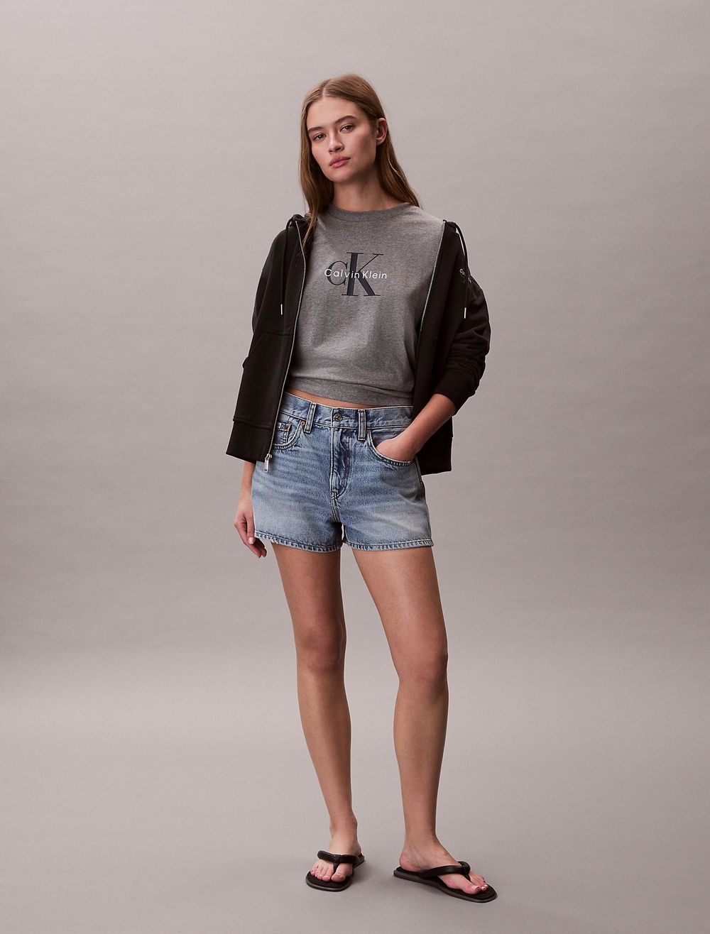 Футболка Calvin Klein Monologo Tee Medium Grey Heather