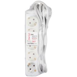 Удлинитель электрический ЭРА U-5e-3m-3x1,5 с заземлением 5 розеток 3м ПВС 3x1,5мм2 16А | Бытовые удлинители