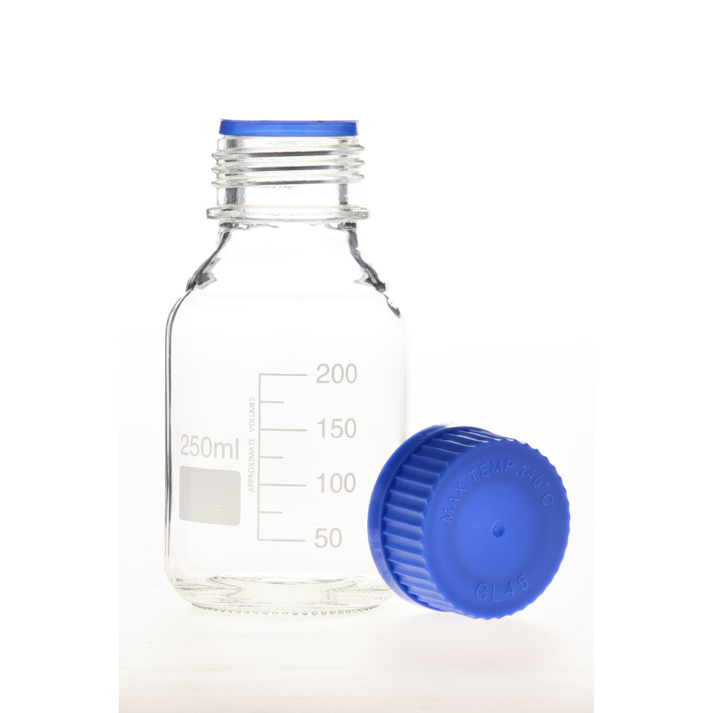 Банка лабораторная, 250 мл, светлое силикатное стекло с узким горлом