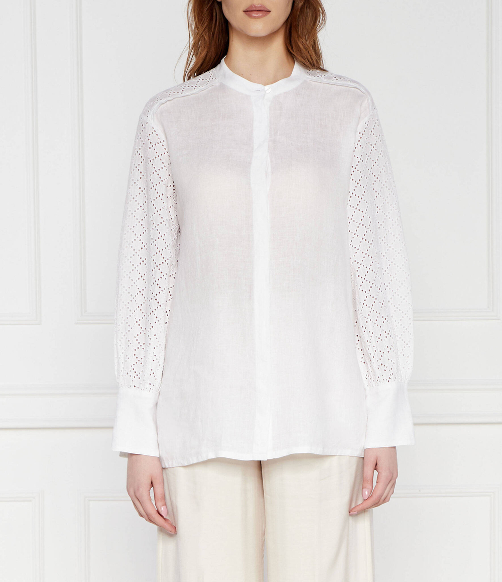 Льняная рубашка Beliah BOSS BLACK - белый(50512761)