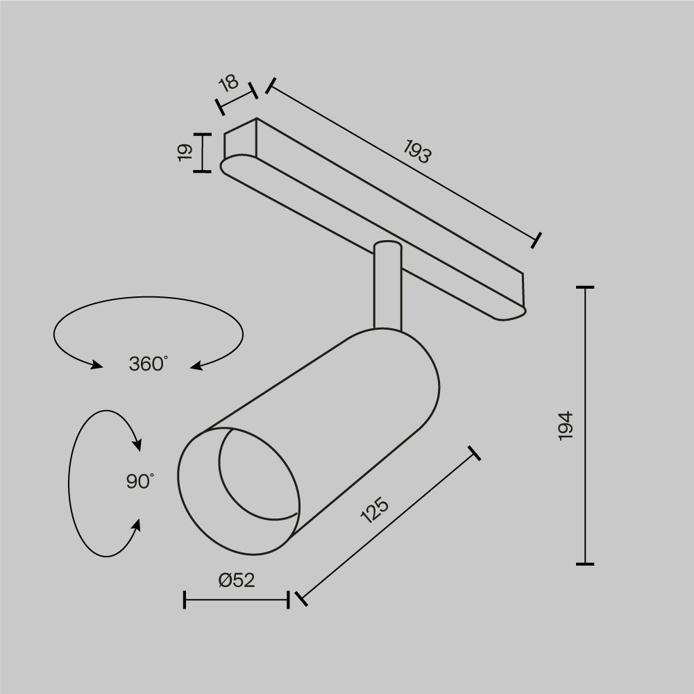 Трековый магнитный светильник Maytoni Focus Led TR032-2-12W3K-M-BBS
