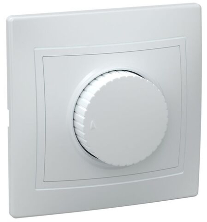 Светорегулятор поворотный ВСР10-1-0-КБ КВАРТА (белый) IEK