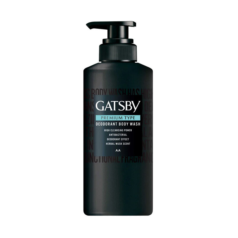 Mandom Мужское жидкое мыло "Gatsby Premium Type" для глубокого очищения, нейтрализации неприятного запаха с антибактериальным эффектом (аромат трав и мускуса) 380 мл