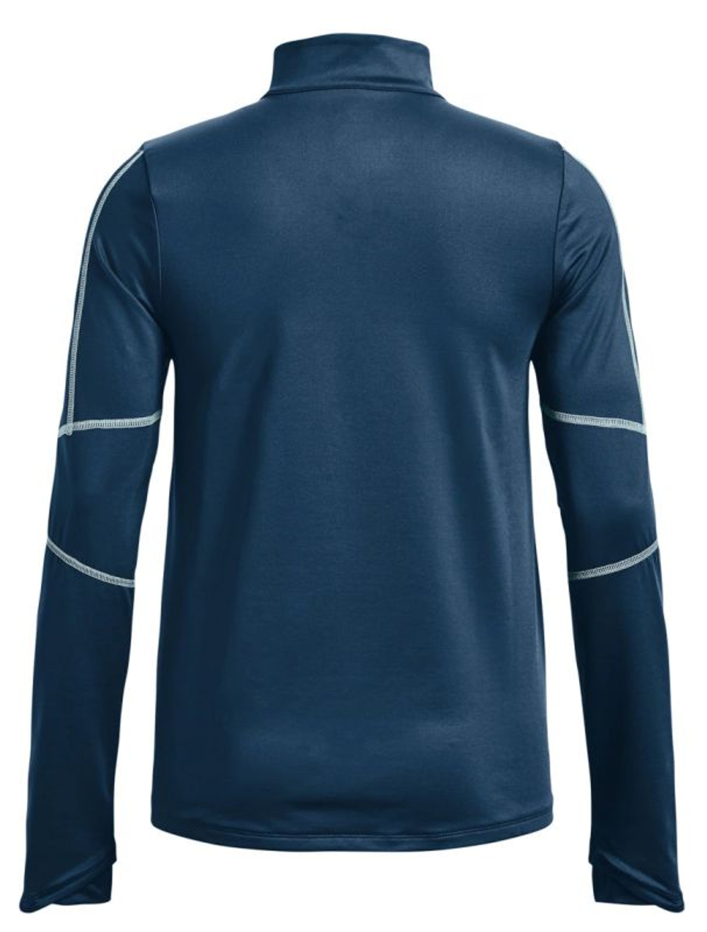 Женская теннисная футболка   Under Armour Train Cold Weather 1/2 Zip - petrol blue/fuse teal