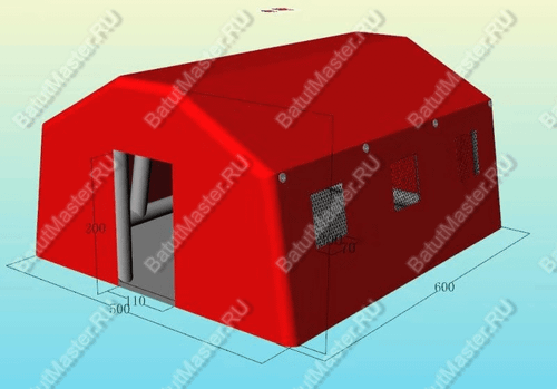 Надувной шатер "Алый" 6*5*3 м