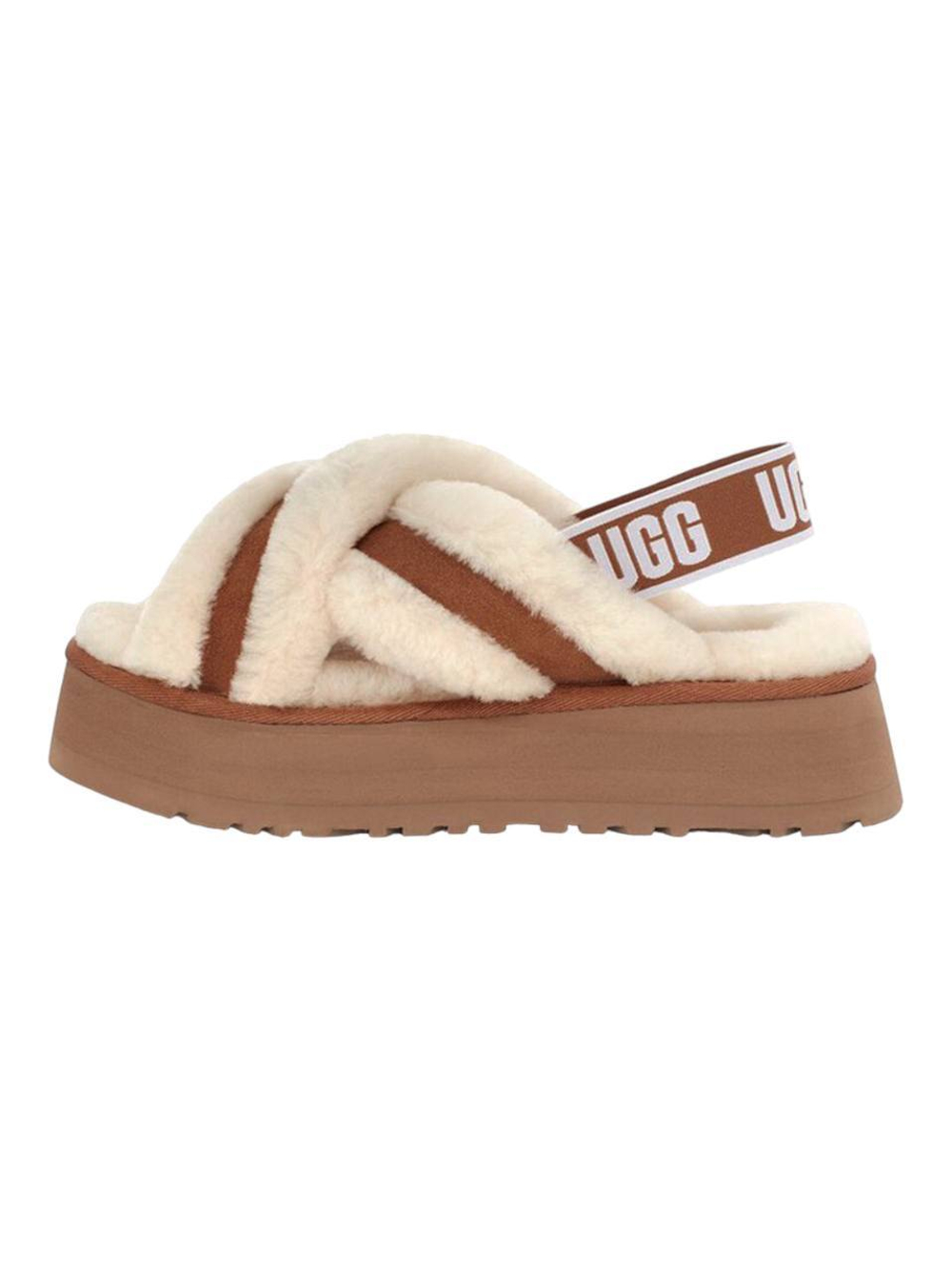 Ugg W Disco Cross Slide Chestnut