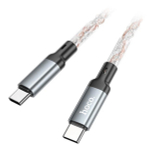 Кабель TypeC x TypeC -1 метр. Hoco U112 (3А/60W) светящийся