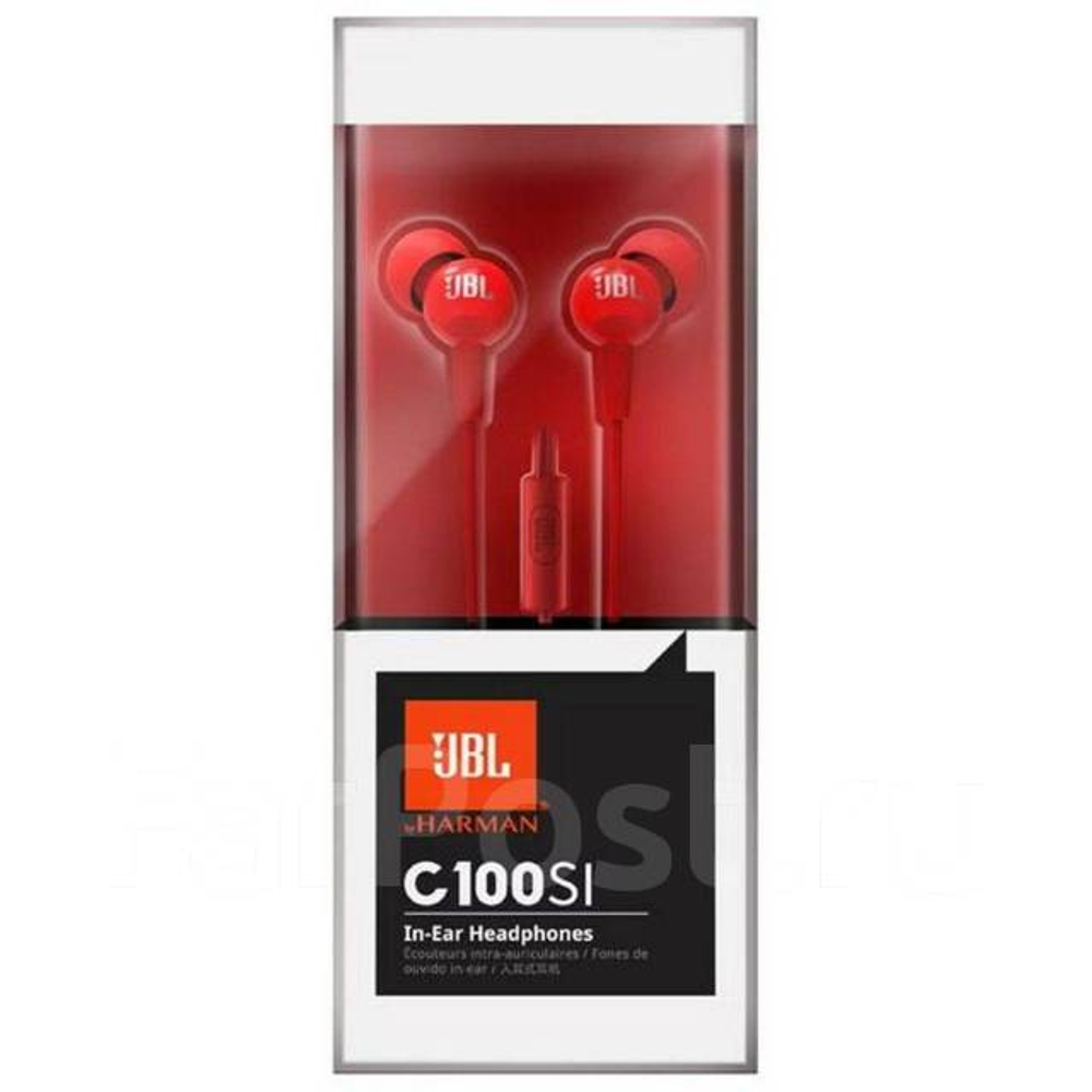 Наушники вкладыши проводные JBL C100SI RED