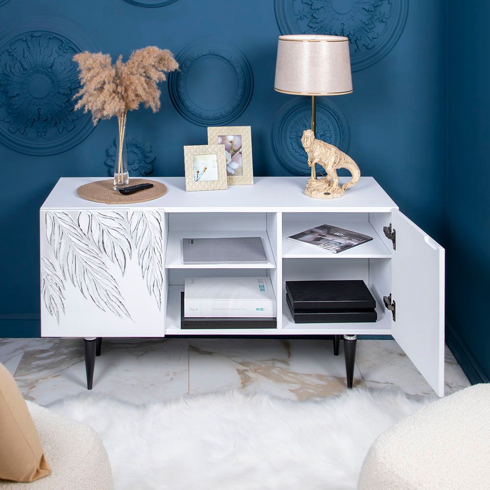 Тумба под ТВ Тропик 117см Классика Айс Найт Сильвер