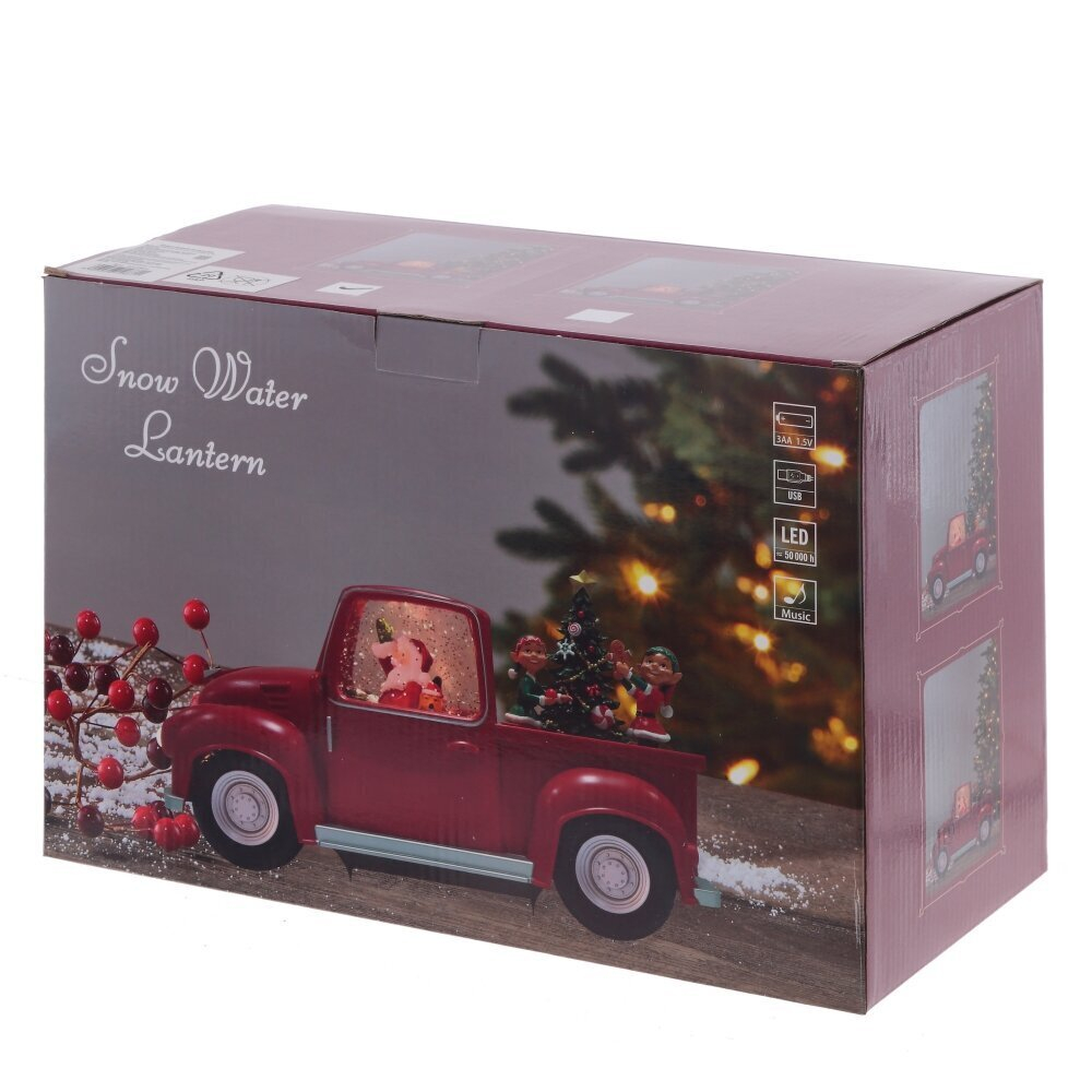 Изделие декоративное "Дед Мороз на машине" (подсвет, вьюга, муз, AA х3 н/п +USB, L28 W12,5 H17,5 см