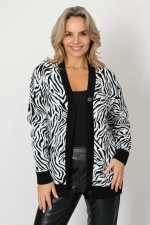 Жакет В 1881/черно-белый