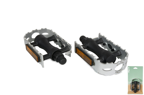 Педали Wellgo MTB пластик/алюминий, 103x63x28мм, резьба 9/16", подшипники, серебристо-черные