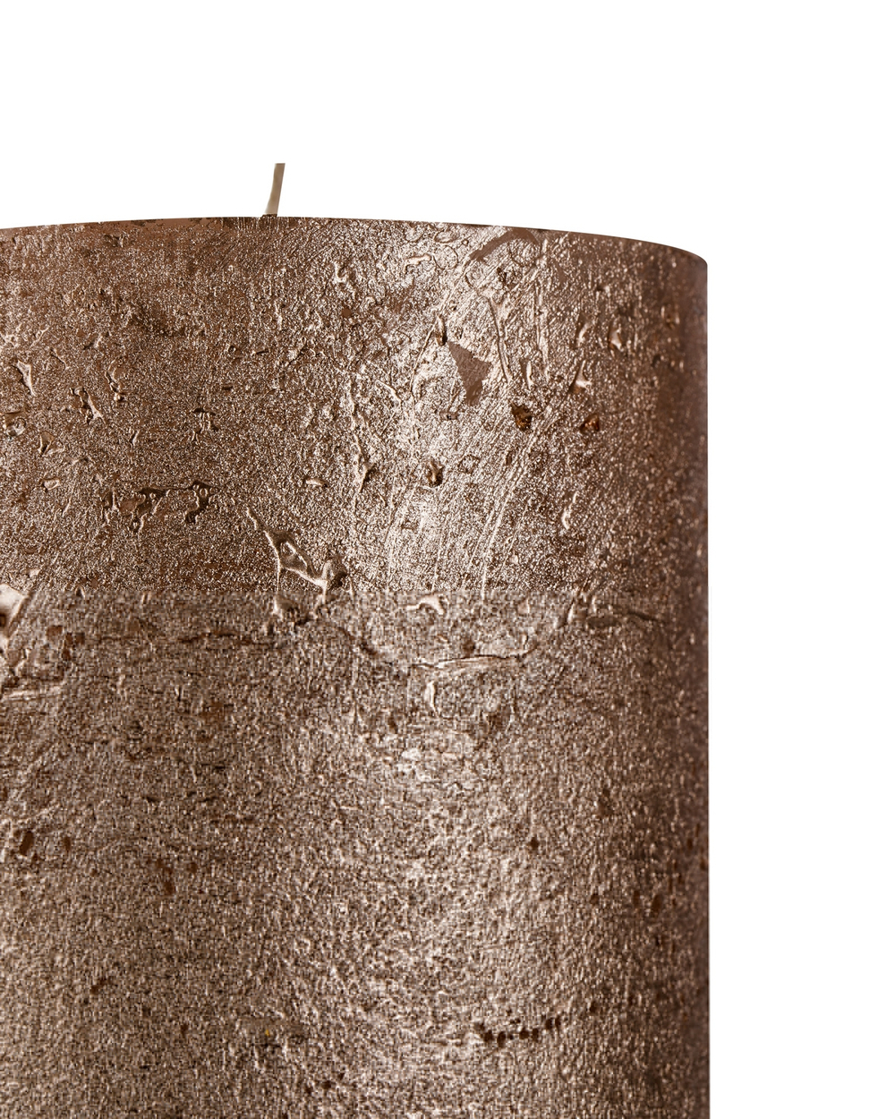 Свеча цилиндрическая 13см Luz your senses кремовый металлик