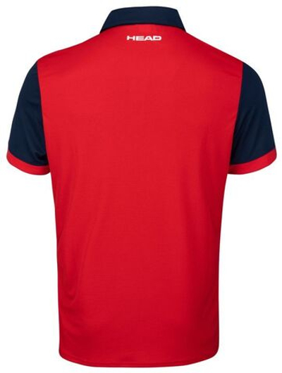 Мужское теннисное поло Head Davies Polo Shirt M - red/dark blue
