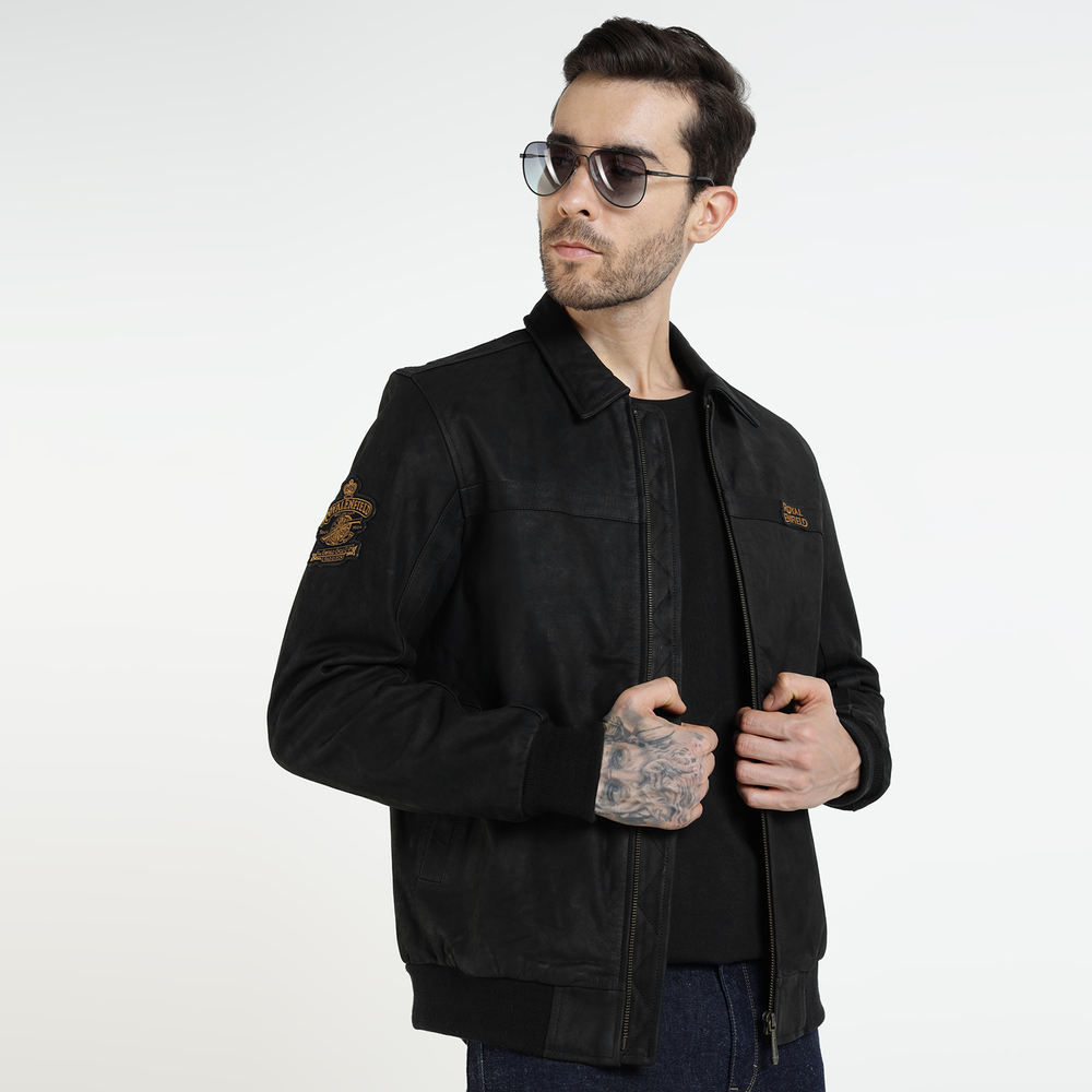 Куртка кожаная Royal Enfield EROL HARRINGTON