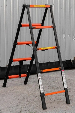 Стремянка телескопическая алюм. бытовая 1.4м (5+5 ступ.) ISMA ISMA-UP140-2