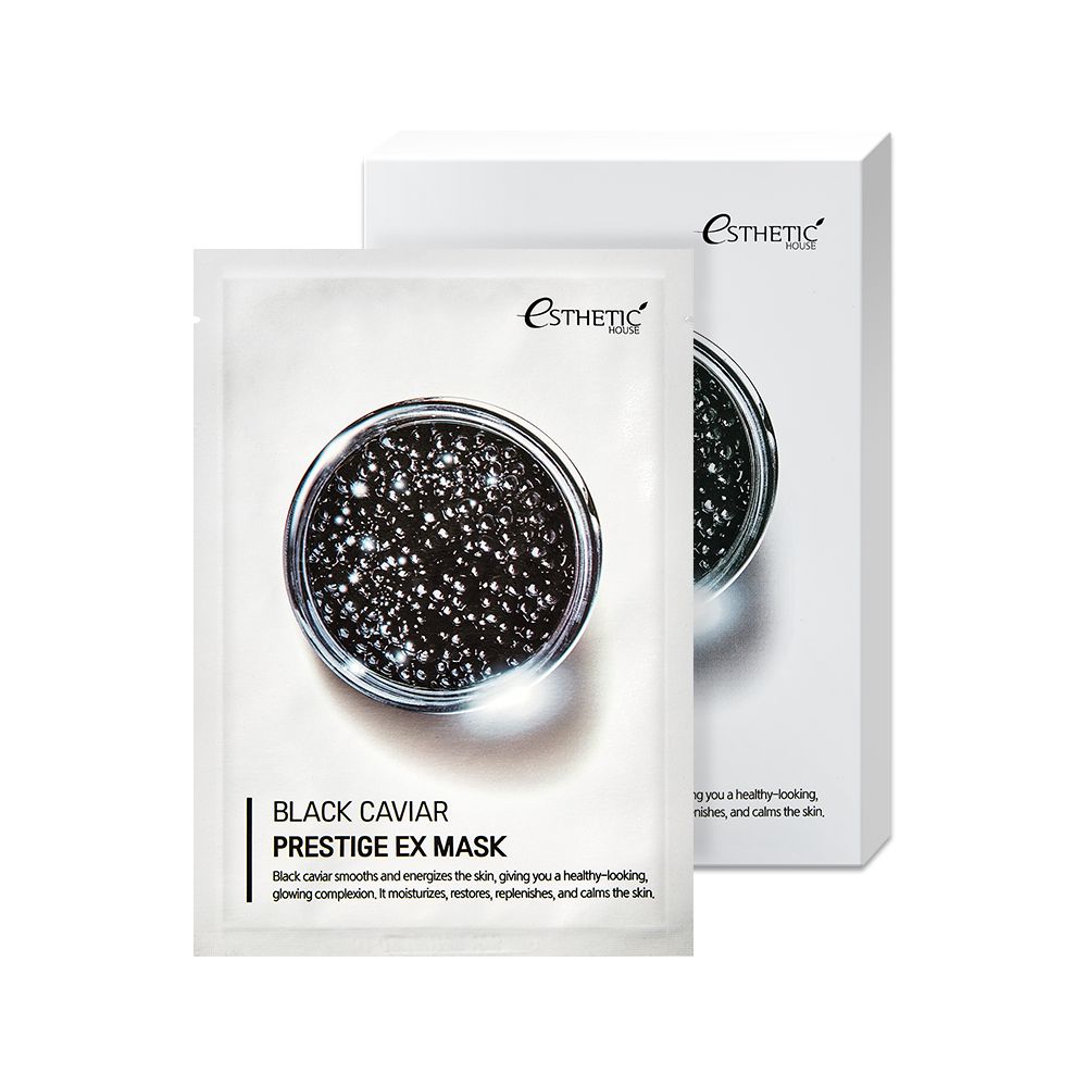 Esthetic House Маска тканевая для лица черная икра - Black caviar prestige ex mask, 25мл