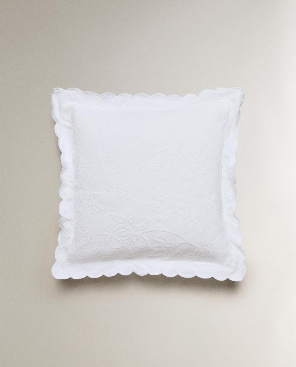 Zara Home наволочка декоративная из хлопка, белый, 50x50 см · 5163/007