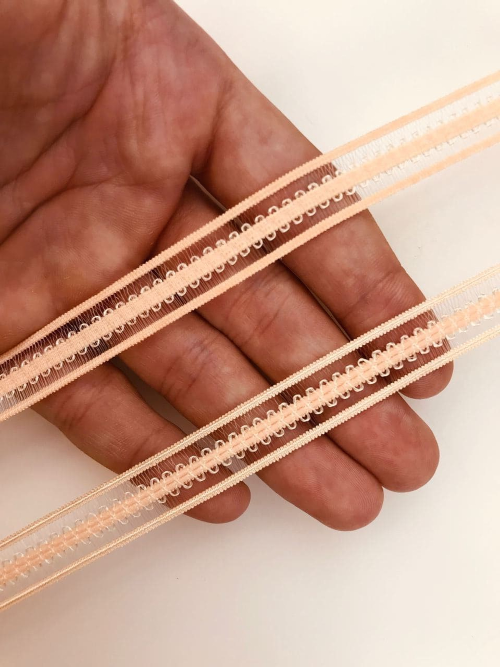 Отделочная резинка становая персиковая 12 мм