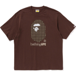 A Bathing Ape Sta Houndstooth Bathing Ape Relaxed Fit Tee