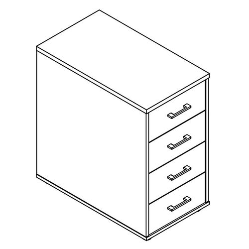 Тумба приставная с ручками (без замка)