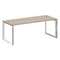 Onix Direct Lux Стол руководителя О-обр. м/к M-O.MO-SRR-6.8 Дуб Аттик/Нержавеющая Сталь/Хром 1980*80