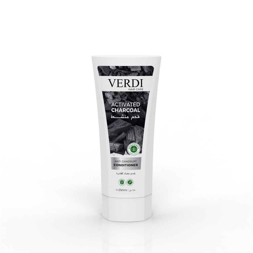 VERDI Кондиционер д/волос 250мл АКТИВИРОВАННЫЙ УГОЛЬ ПРОТИВ ПЕРХОТИ/ACTIVATED CHARCOAL ANTI-DANDRUFF*24