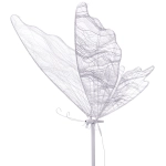 Фигура светодиодная «Волшебная Бабочка» на стойке h-2,08м, длина крыла 100 см, без движения,220v,Белый